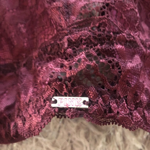 Pink maroon bralette. - Picture 3 of 6